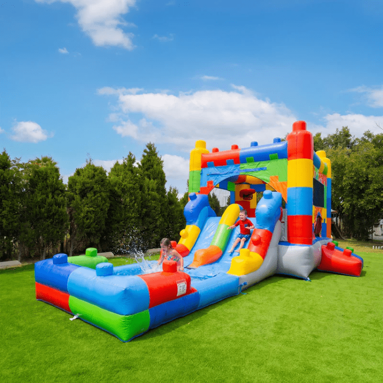 Block Party bounce house and water slide combo